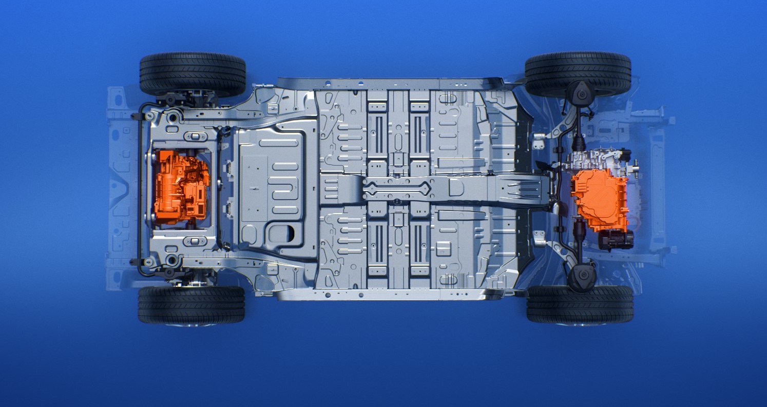 Wagoneer S EV Jeep STLA Medium EV platform unveiled: 310-435 miles range, 2.4 kWh charge rate, 400-volt architecture STLA_Medium_Platform_overhead_drive_modules_logo